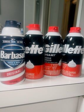 Barbasol & Gillette shaving cream bundle